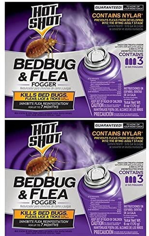 Hot Shot 2Pack 95911 Bedbug and Flea Fogger, 3Count