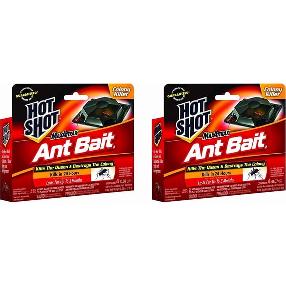 Hot Shot MaxAttrax Ant Bait - Indoor Ant Killer Bait - 4 Count, Case Pack of 2