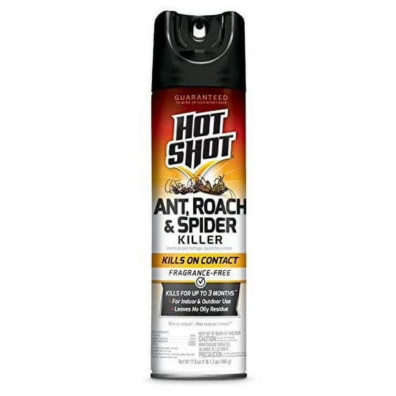 Hot Shot Ant, Roach, Spider Killer, Unscented, 17.5 oz, 3 Pack