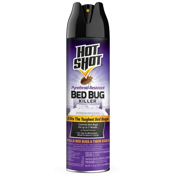 Hot Shot Bed Bug Killer 17.5 Ounces, Aerosol, Treatment For Bed Bugs