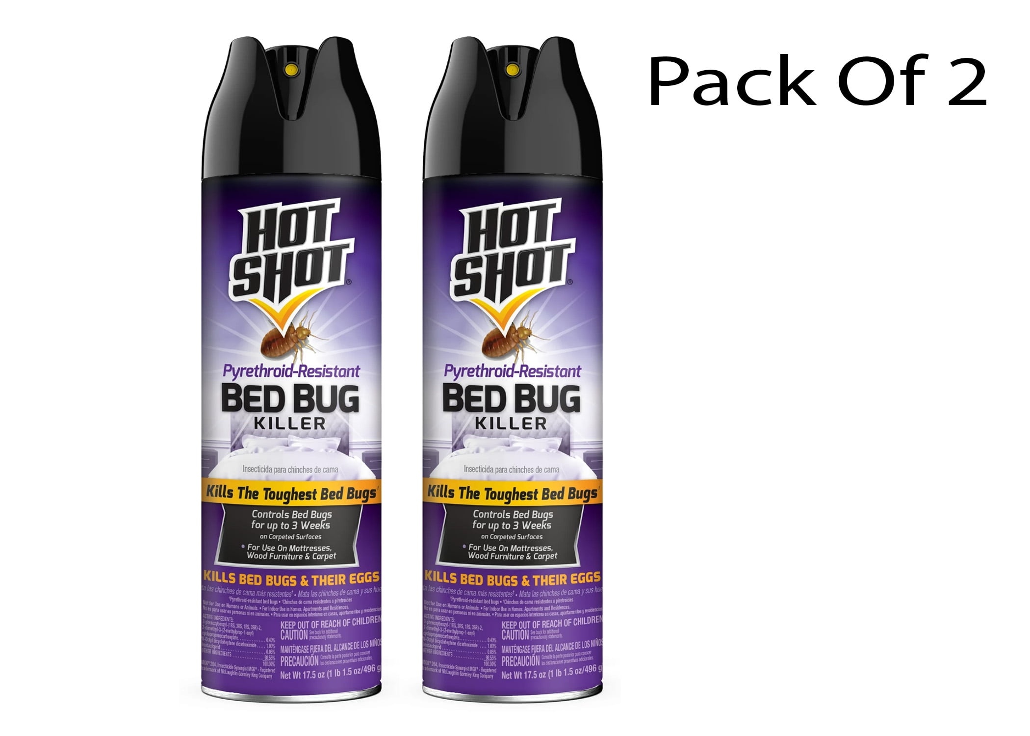 Hot Shot Bed Bug Killer 17.5 Ounces, Aerosol, Treatment for Bed Bugs