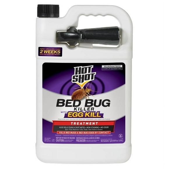 Hot Shot Bed Bug Killer Spray, Kills Bed Bugs and Eggs Indoors, Non-Staining, 1 Gallon