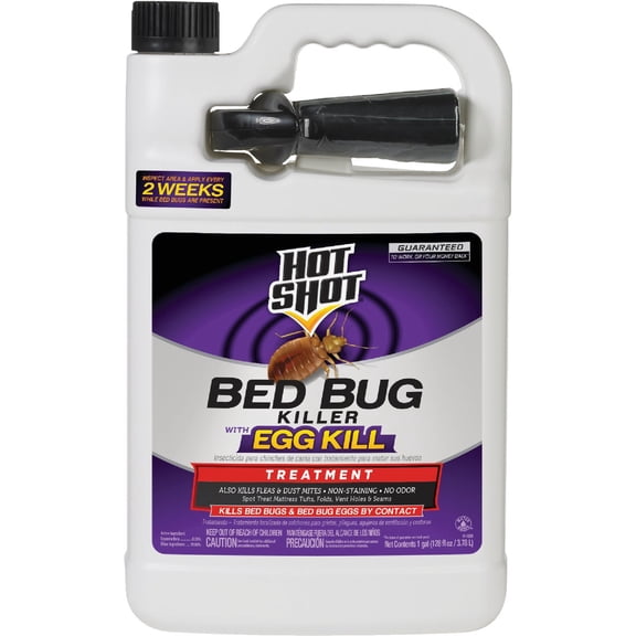 Hot Shot Bedbug & Flea Home Insect Killer Ready-to-Use - Insecticide Spray - 1-Gallon Residential Use, Standard Application