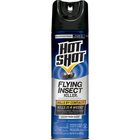 Hot Shot, Flying Insect Killer Aerosol, Clean Fresh Scent, 15 Ounce