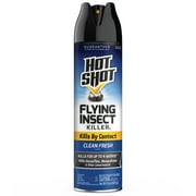 Hot Shot Flying Insect Killer Aerosol Spray, Clean Fresh Scent, 15 Ounces