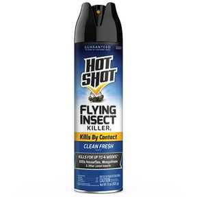 Hot Shot Flying Insect Killer Aerosol Spray, Clean Fresh Scent, 15 Ounces
