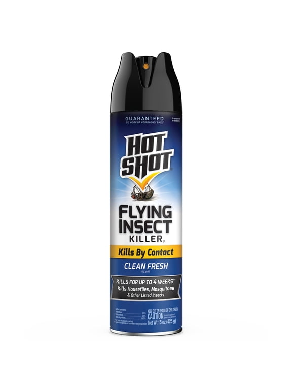 Flying Insect Killer Aerosol Spray, Clean Fresh Scent, 15 Ounces