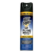 Hot Shot Flying Insect Killer Aerosol Spray, Clean Fresh Scent, 18.75 Ounces