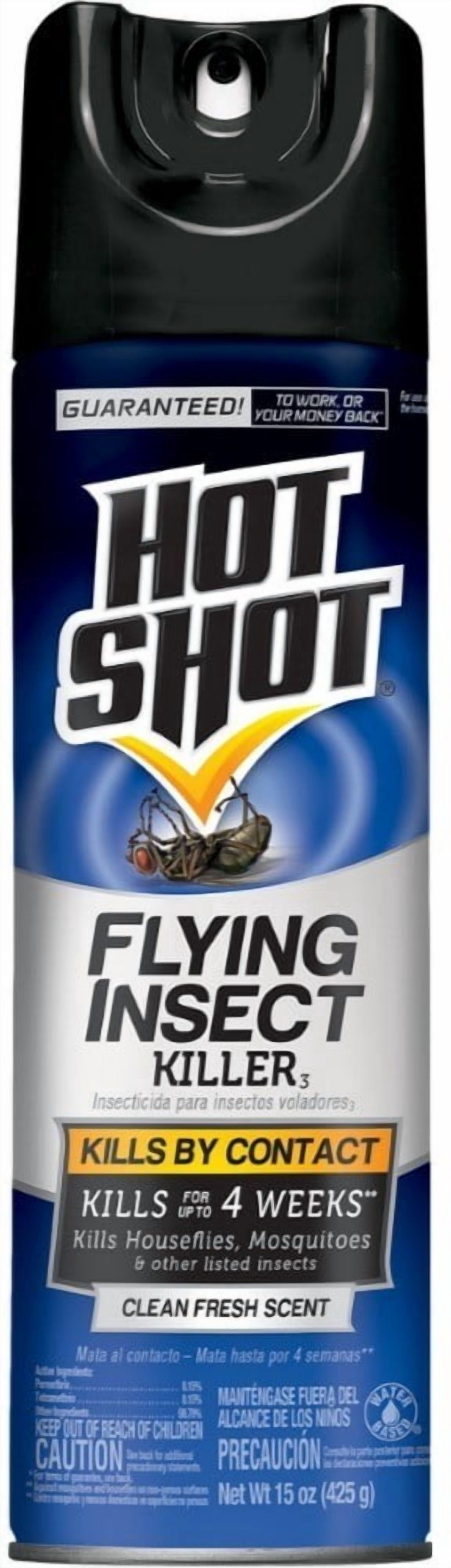 1 Shot Insect Hot Shot Flying Insect Killer Spray 15 oz, Pack of 6, Kills Mosquitoes ...
