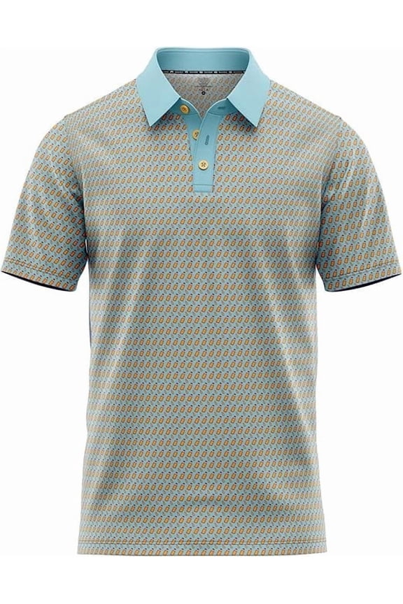 Hot Shot Funny Golf Polo - Short Sleeve Men Shirts Quick Dry Fit Performance Moisture Wicking Stretch Summer Casual Tropical
