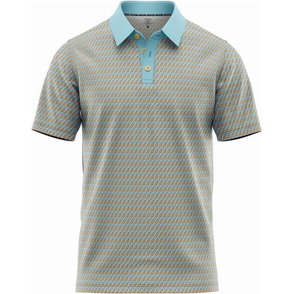 Hot Shot Funny Golf Polo - Short Sleeve Men Shirts Quick Dry Fit Performance Moisture Wicking Stretch Summer Casual Tropical