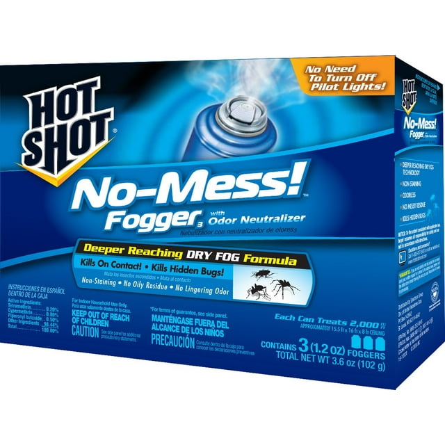 Hot Shot HG20177 NoMess Insect Fogger, 3.5 Oz, Each