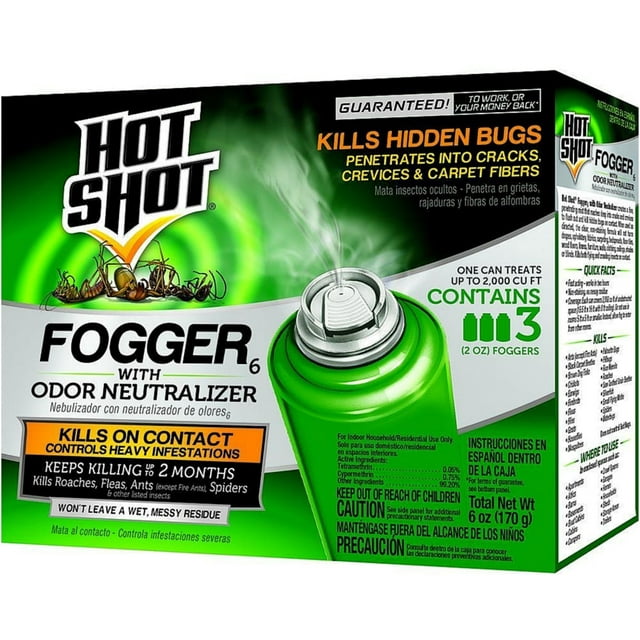 Hot Shot Indoor Insect Fogger 3 ea (Pack of 3)