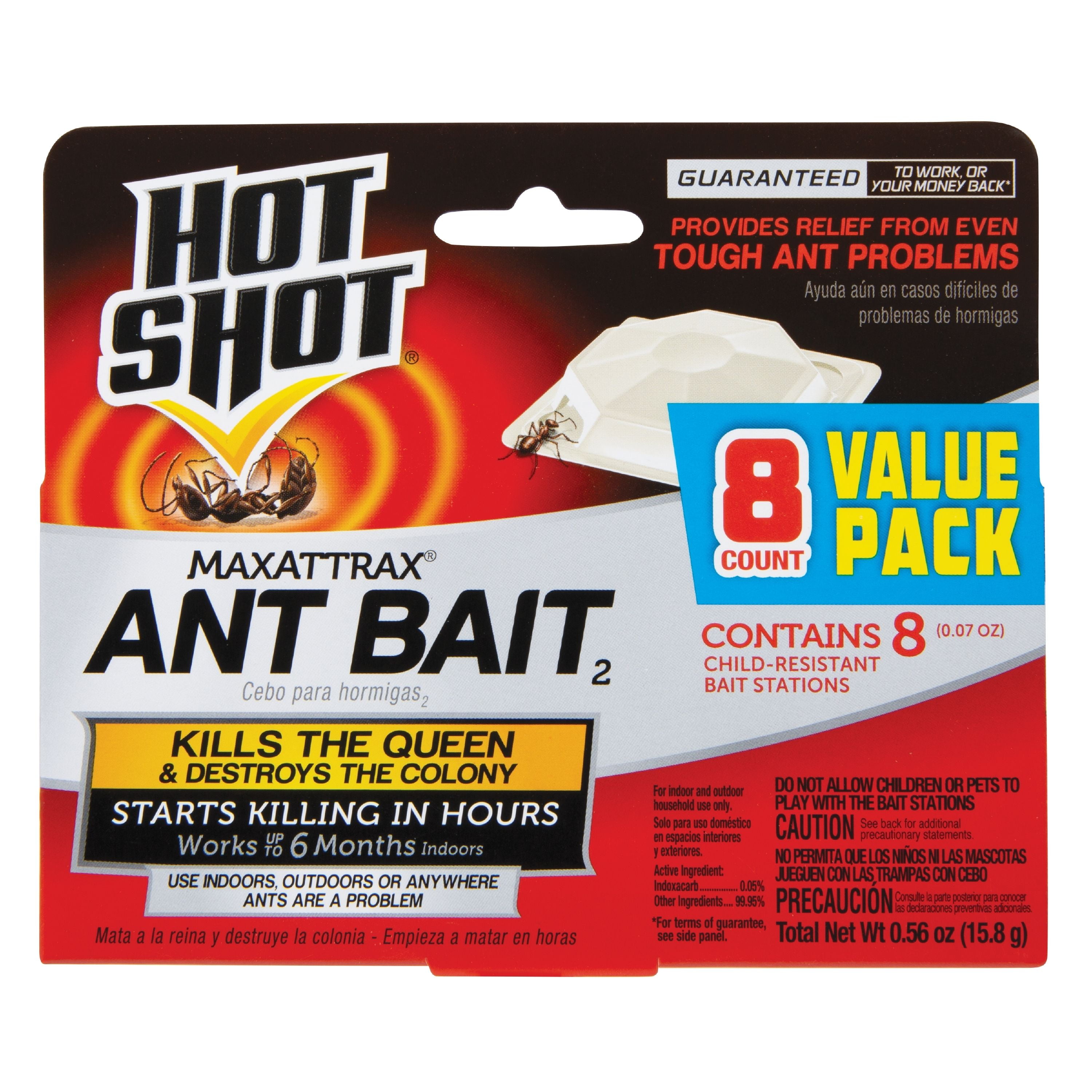 Hot Shot MaxAttrax Ant Bait Child-Resistant Stations, 8-Count