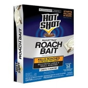 Hot Shot MaxAttrax Roach Bait 12 Count, Child-Resistant Bait Stations