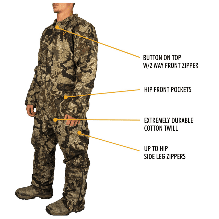 Hot Shot Men's Insulated Twill Camo Hunting Coverall
