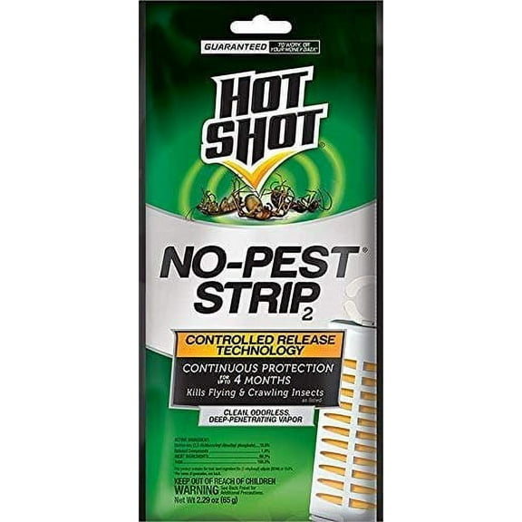Hot Shot No-Pest Strip 2, Controlled Release Technology Kills Flying and Crawling Insects 2.29 Ounce Value Pack of 15