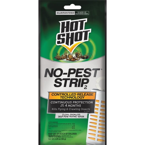 Hot Shot No-Pest Strip 2, Controlled Release Technology Kills Flying and Crawling Insects 2.29 Ounce Value Pack of 15