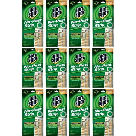 Hot Shot No Pest Strip Unscented Hanging Vapor Insect Repellent (12 PACK)