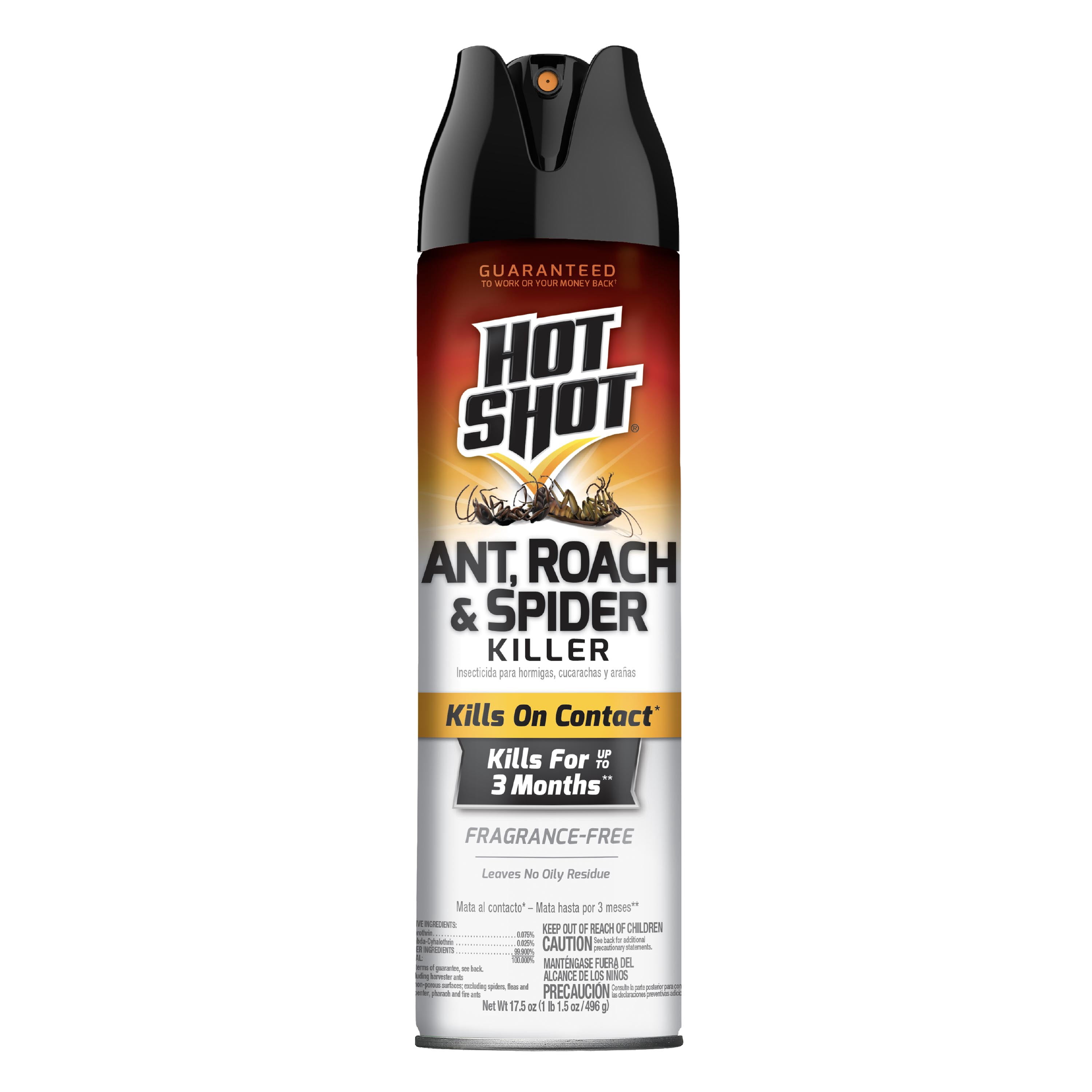 Hot Shot Ant, Roach & Spider Killer, Unscented Fragrance-Free Formula, 17.5 oz.