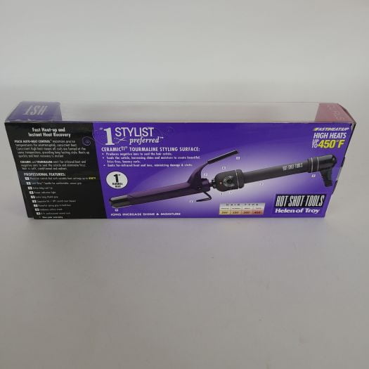 Hot Shot Tools Tourmaline Ceramic 1' Curling Iron (Purple
