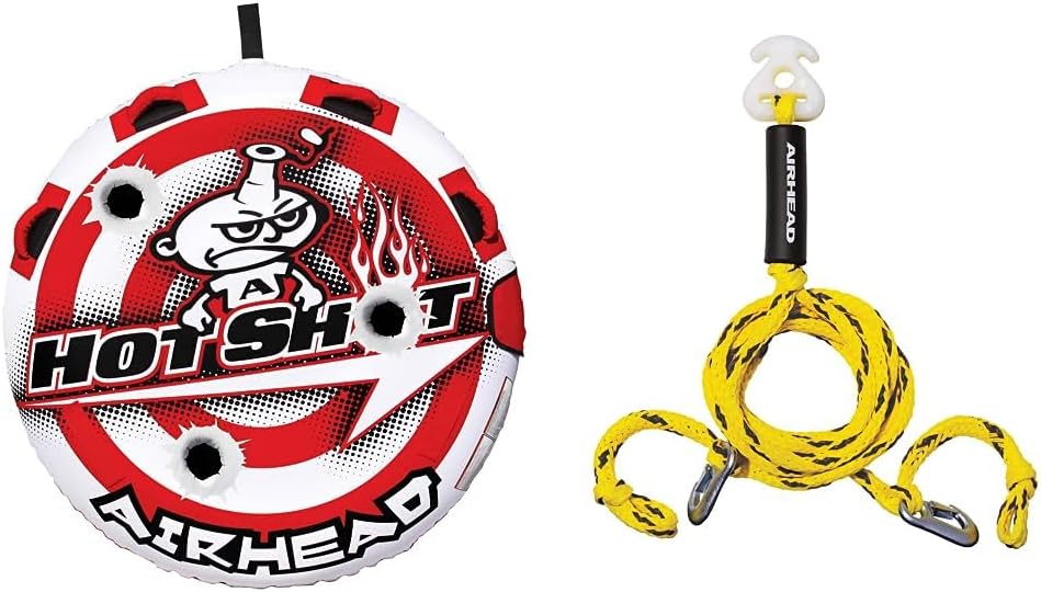 Hot Shot Towable 1-2 Rider Tube for Boating and Water Sports, Double ...