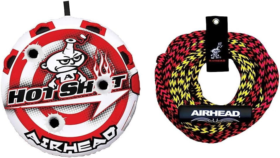 Hot Shot Towable 1-2 Rider Tube for Boating and Water Sports, Double ...