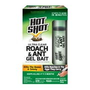 Hot Shot Ultra Clear Roach and Ant Gel Bait, Kill Roaches and Ants Indoors, 2.5 Ounce