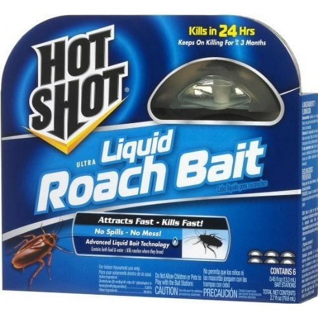Hot Shot Ultra Liquid Roach Bait, 6 Count