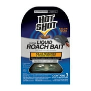 Hot Shot Ultra Liquid Roach Bait, Roach Killer, Kills Roaches & the Eggs They Carry, 1 Pack, 3 CT