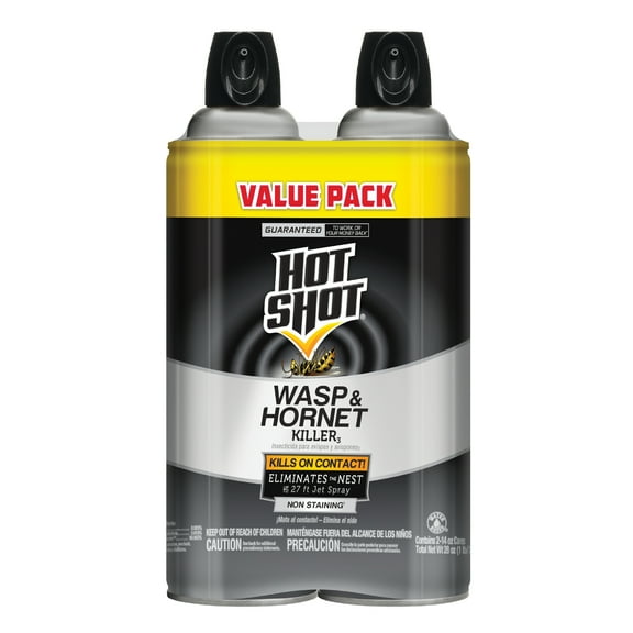 Hot Shot Wasp & Hornet Killer, Aerosol Spray, 2/14-Ounce