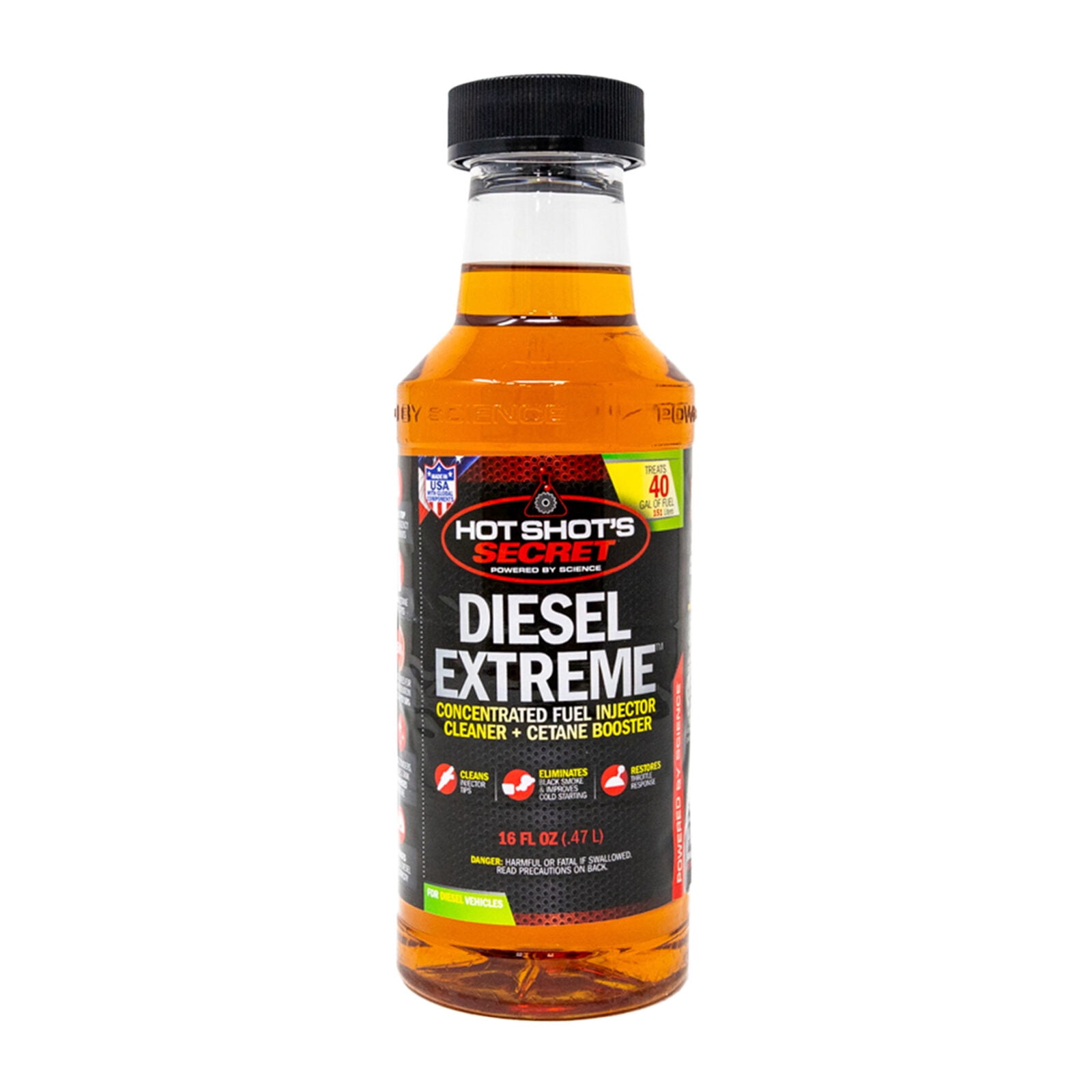 Hot Shot's Secret Diesel Extreme Fuel Additive, 16 oz for Diesel engines.