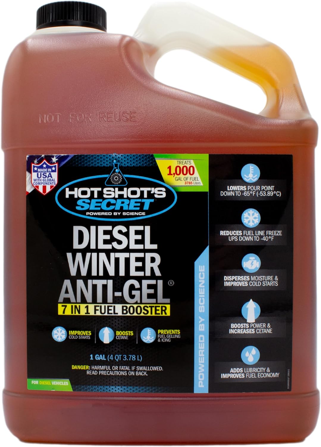 Hot Shot's Secret Diesel Winter AntiGel 1 Gallon, Amber (P403301G