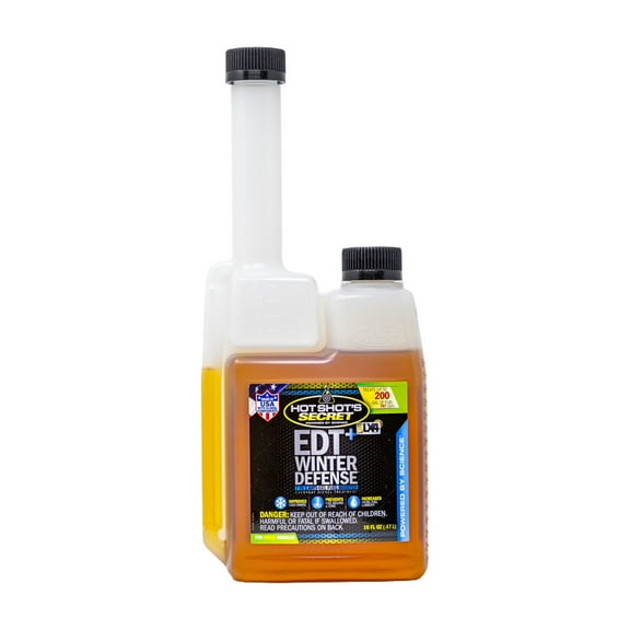 Hot Shot's Secret EDT+ Winter Defense - 16 oz. 7-in-1 Anti-Gel Fuel Booster – Winter Diesel Treatment, Treats 200 Gallons.