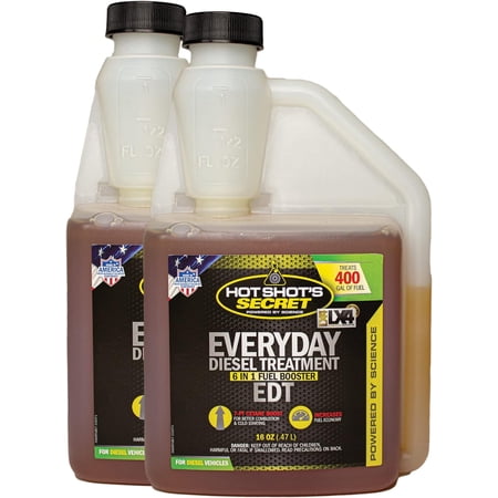 Hot Shot's Secret Everyday Diesel Treatment 16 Ounce 2 Pack (HSSEDT16ZSP2), Amber 16 Fl. Oz. 2-Pack
