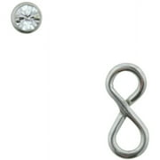 Hot Silver Infinity Trio 22G Stainless Steel Nose Studs for Women