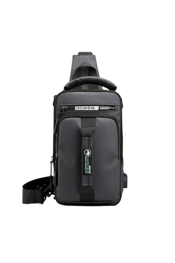 Hot Sling Bag for Men, Crossbody Shoulder Bags Cross Body Backpack with USB Charging Port, Outdoor Hiking Chest Bag