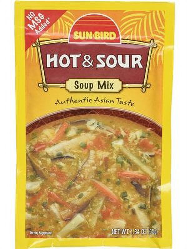 Hot & Sour Soup Mix Packets Asian Soup Recipe 1.34 Ounces Each
