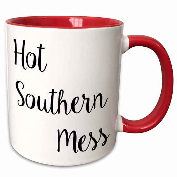 3drose, Hot Southern Mess, 11oz Two-tone Red Mug