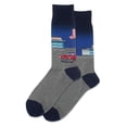 thumbnail image 1 of Diner Scene Royal Blue Mens Crew Socks, 1 of 1