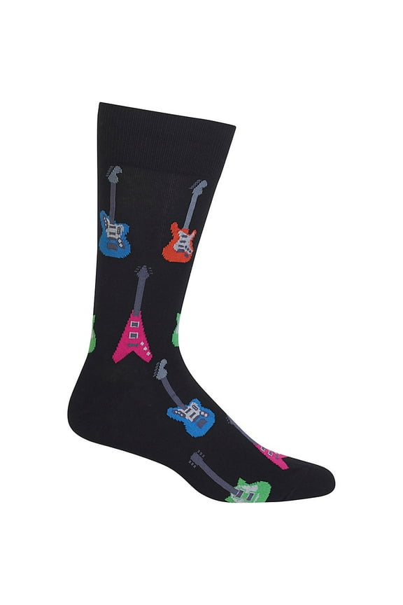 Men's Electric Guitar Socks - Black