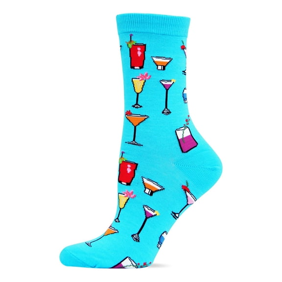 Hot Sox Womens Originals Tropical Drinks Trouser Sock, HO000090, 9-11