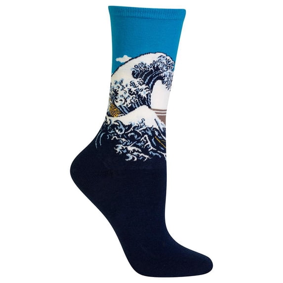 Hot Sox Womens Collection Great Wave Trouser Sock, Women's Shoe Size 4-10.5