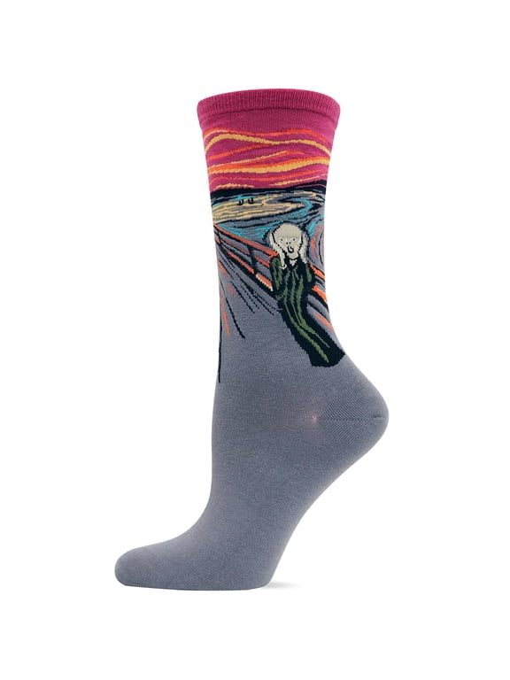 Hot Sox Womens Collection The Scream Trouser Sock, Women's Shoe Size 4-10.5