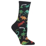 Hot Sox Womens Dinosaur Crew Socks