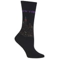 thumbnail image 1 of Hot Sox Womens New York Sock, Women's Shoe Size 4-10.5, Black, 1 of 2