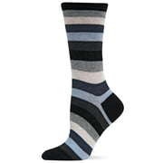 Hot Sox Womens Originals Bold Stripe Sock, Women's Shoe Size 4-10.5, Black