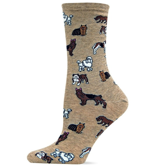 Hot Sox Womens Originals New Classic Dogs Trouser Sock, 9-11, Hemp Heather
