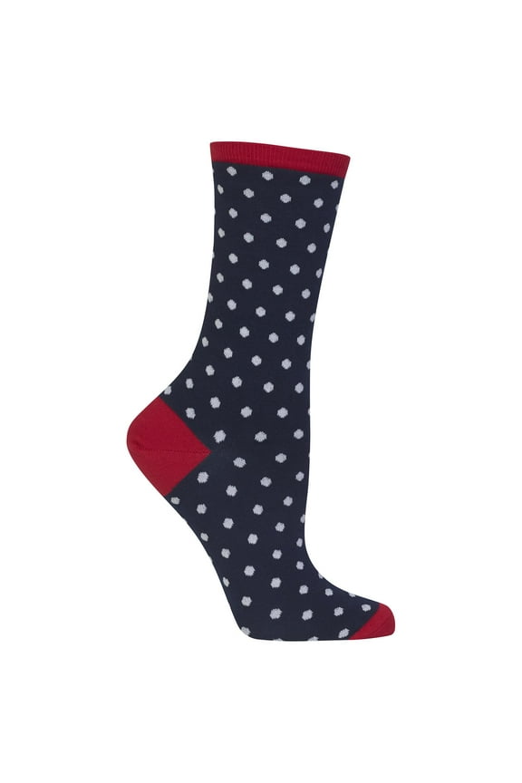 Womens Originals Small Polka Dots Sock, Womens Shoe Size 4-10.5, Navy