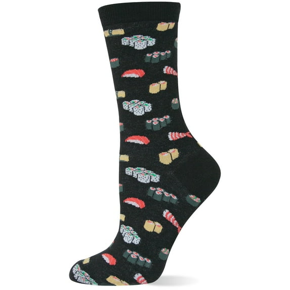 Hot Sox Womens Originals Sushi Cotton Trouser Sock, Women's Shoe Size 4-10.5